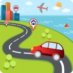 nearby place gps navigation android application logo